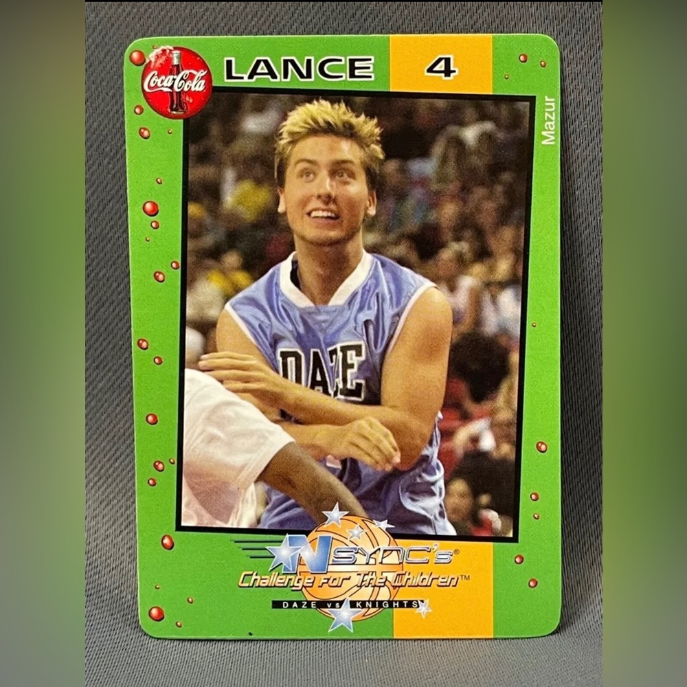 2002 Coca-Cola N Sync Challenge for the Children  Lance Bass Card